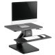 Maclean MC-882 Sit-Stand Desk Converter for Monitor and Keyboard, Black