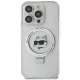 Karl Lagerfeld iPhone 15 Pro Case Ring Stand Choupette Head MagSafe, White
