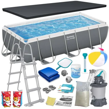 Bestway 56442 Frame Pool 404 x 201 x 100 cm with Pump and Accessories