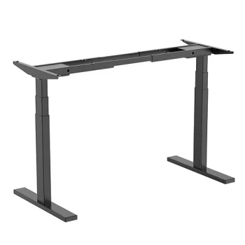 Electric Height-Adjustable Desk Frame without Tabletop, Black