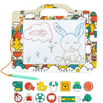 Bakalu Forest Party Wooden Double-Sided Magnetic Drawing Board