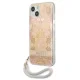 Guess Flower Strap Collection Case for iPhone 13 mini - Gold