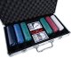 Poker Texas Hold’em Game Set with 300 Сhips with Denominations in Aluminium Suitcase