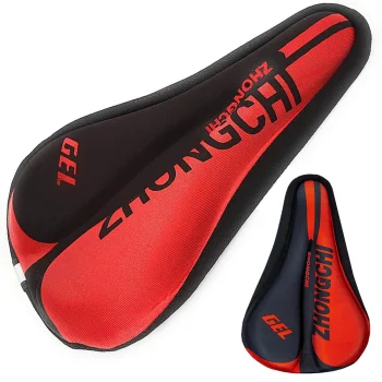 Shock-Absorbing 3D Gel Bicycle Saddle Cover, Red