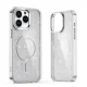 Dėklas iPhone 16 Plus Glitter Case MagSafe, baltas su blizgučiais