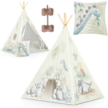 Nukido 740701 Kids Teepee Tent Dinosaurs