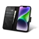 iCarer Oil Wax 2-in-1 Leather Wallet Case for iPhone 14 Plus with Anti-RFID, Black (WMI14220723-BK)
