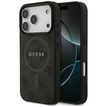 Guess 4G Ring Classic Logo MagSafe Case for iPhone 17 Pro - Black