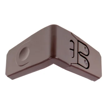 Child Safety Corner Lock for Cabinets and Drawers, Brown
