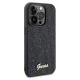 Guess iPhone 14 Pro Case Disco Script Metal, Black