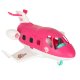 Foldable Doll Airplane Playset with Flight Attendant & Accessories, Pink