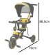 Kids Baby Trolley Bike Tricycle Stroller Buggy TRIKE FIX V4, Black-Yellow