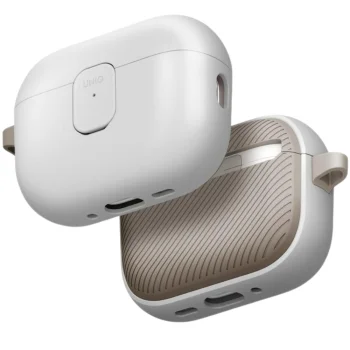 Ausinių dėklas Uniq Clyde, AirPods Pro 3rd Gen, pilkai smėlinis