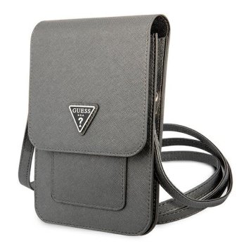 Guess Laptop Backpack Bag Handbag, Gray Saffiano Triangle