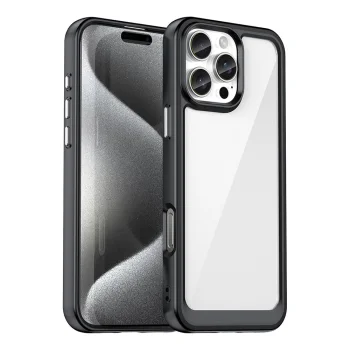 Outer Space Case for iPhone 16 Pro Max with Gel Frame, Black