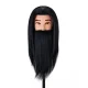 Gabbiano WZ4 Men\'s Hairdressing Training Head with Beard Synthetic Hair Black