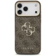 Guess 4G Big 4G Classic Logo Case with Strap for iPhone 17 Pro Max, Brown