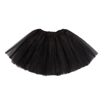 Girls' Tulle Tutu Skirt for Ballet Dance & Fancy Dress Costume, Black