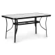 Multigarden SC-094 Glass Top Garden Table, 140x80 cm, Black