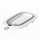 Foldable Baby Bathtub with Stand and Digital Thermometer, Gray