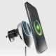 SBS Smartphone Car Holder with 15W Wireless Charger & MagSafe - Black