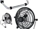 Quiet Metal Desk Fan 22cm USB-C 2 Speeds Home Office, Black