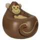 Indoor Outdoor Inflatable Bean Bag Chair Air Sofa, Monkey