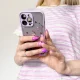 Case for iPhone 12 Pro Max Design Case Floral Pattern, Transparent Purple