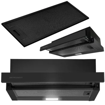 Berdsen BT-238 Telescopic Cooker Hood 50 cm, Black