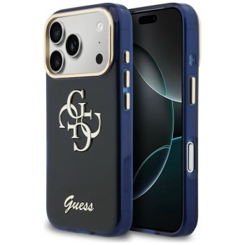 Guess IML 4G Script Metal Phone Case Cover iPhone 17 Pro - Blue
