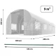 Plonos 4972-B Polytunnel Greenhouse 2x4.5m (9m²), White