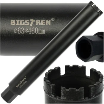Diamond Core Drill Bit Bigstren 27082 63x450mm for Concrete Masonry 1 1/4 UNC