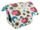 Pet house bed for dogs and cats, size M, circles with black center