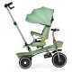 ECOTOYS 2-in-1 Kids Tricycle Stroller with Rotating Seat and Canopy, Green