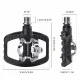 Rockbros PD303 Platform & SPD Bicycle Pedals - Black