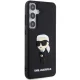 Karl Lagerfeld Samsung Galaxy S24 Plus Case 3D Rubber Ikonik, Black