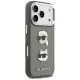 Karl Lagerfeld Grained Karl & Choupette Heads Pins Case for iPhone 17 Pro, Grey