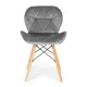 ModernHome Velour Dining Chair Set, 4 pcs, Grey