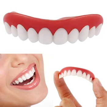 Cosmetic Upper Teeth Veneer Cover with Moulding Material and Case