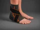 Elastic Ankle Support Brace, Grey/Orange