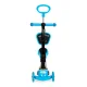 ECOTOYS 3-in-1 Toddler Scooter with Seat and LED Light-Up Wheels, Blue
