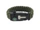 5-in-1 Survival Bracelet with Compass, Flint and Whistle, Green