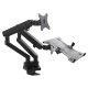 Maclean MC-813 Desk Mount for Monitor and Laptop, 17\"-32\", 2x8kg