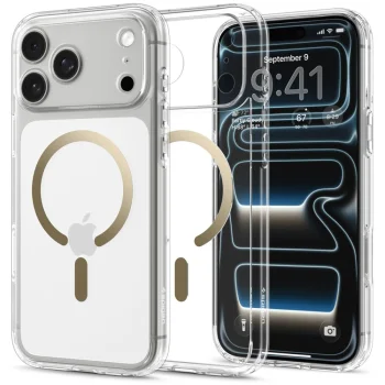 Spigen Ultra Hybrid Mag MagSafe Case for iPhone 17 Pro / 18 Pro, Clear Gold
