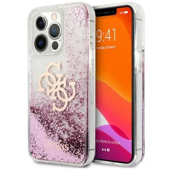 Guess dėklas iPhone 13 Pro Max 6.7" GUHCP13XLG4GPI 4G Big Liquid Glitter, rožinis