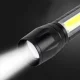 Rechargeable USB Pocket Flashlight, 3 Modes, XPE+COB