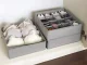 Underwear and Socks Drawer Organizer Set, 4 pcs, Grey