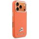 Karl Lagerfeld Karl & Choupette Head Pins Saffiano MagSafe Phone Case Cover iPhone 17 Pro - Orange