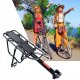 Universal Bicycle Rear Aluminum Trunk Bike Rack, Black