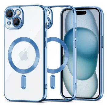 Tech-Protect MagShine Line MagSafe Case for iPhone 15, Blue